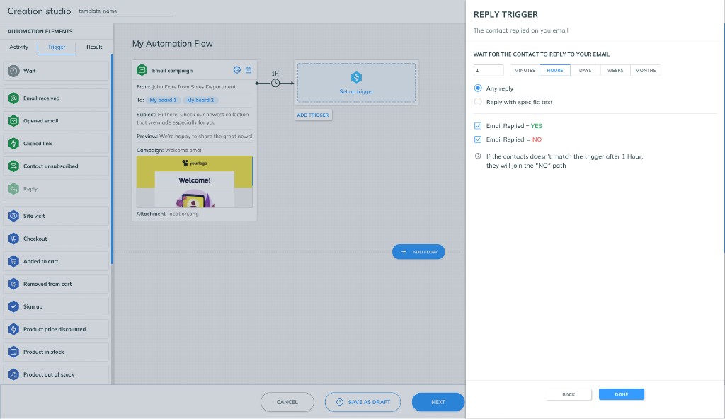 FORTVISION Automation — Email Reply Triggers